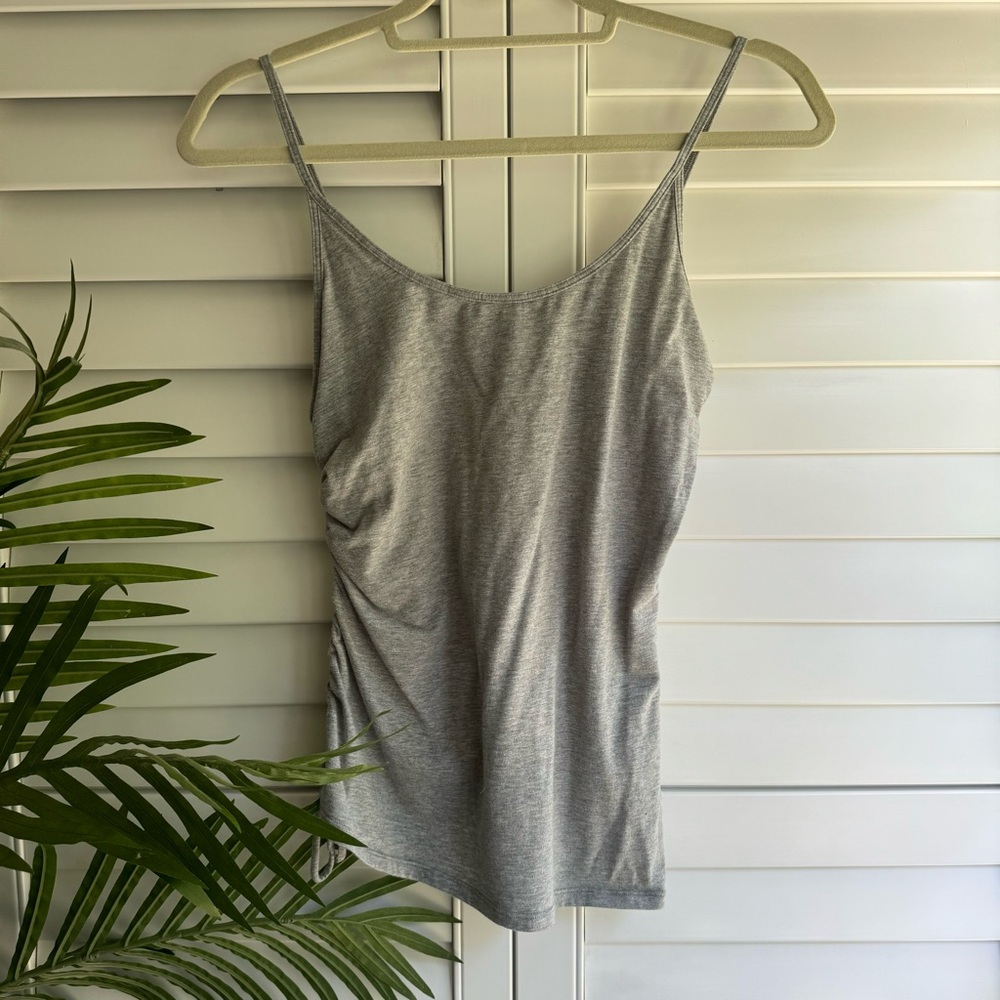 Lululemon side-ruched tank - Grey heather (Size 6)